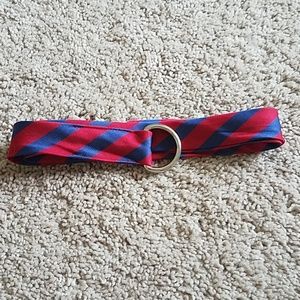 J.Crew Tie Belt - Blue Red Campus Rep